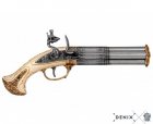 Denix 1310 4 barrel pistol Denix 1310 4-loops vuursteenpistool