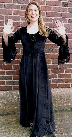 black velvet witch dress
